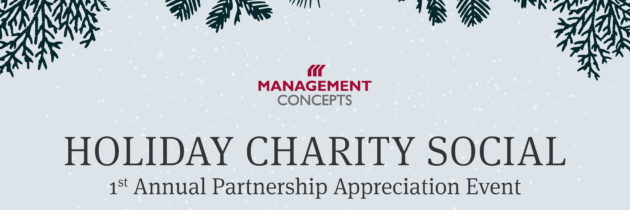 The Management Concepts Partnership Appreciation Event and Holiday Charity Social was a Smashing Success